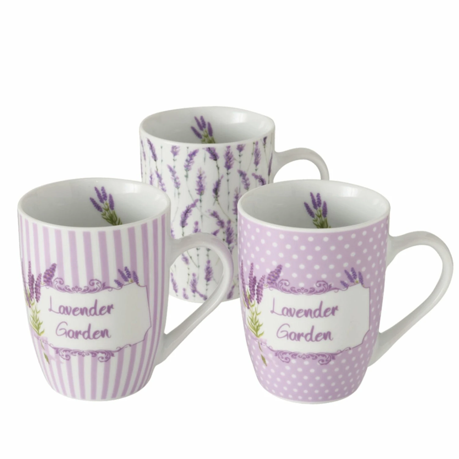 Kaffeebecher - 3-fach sortiert - Porzellan - 330 ml 3 Kaffeebecher - 3-fach sortiert - Porzellan - 330 ml