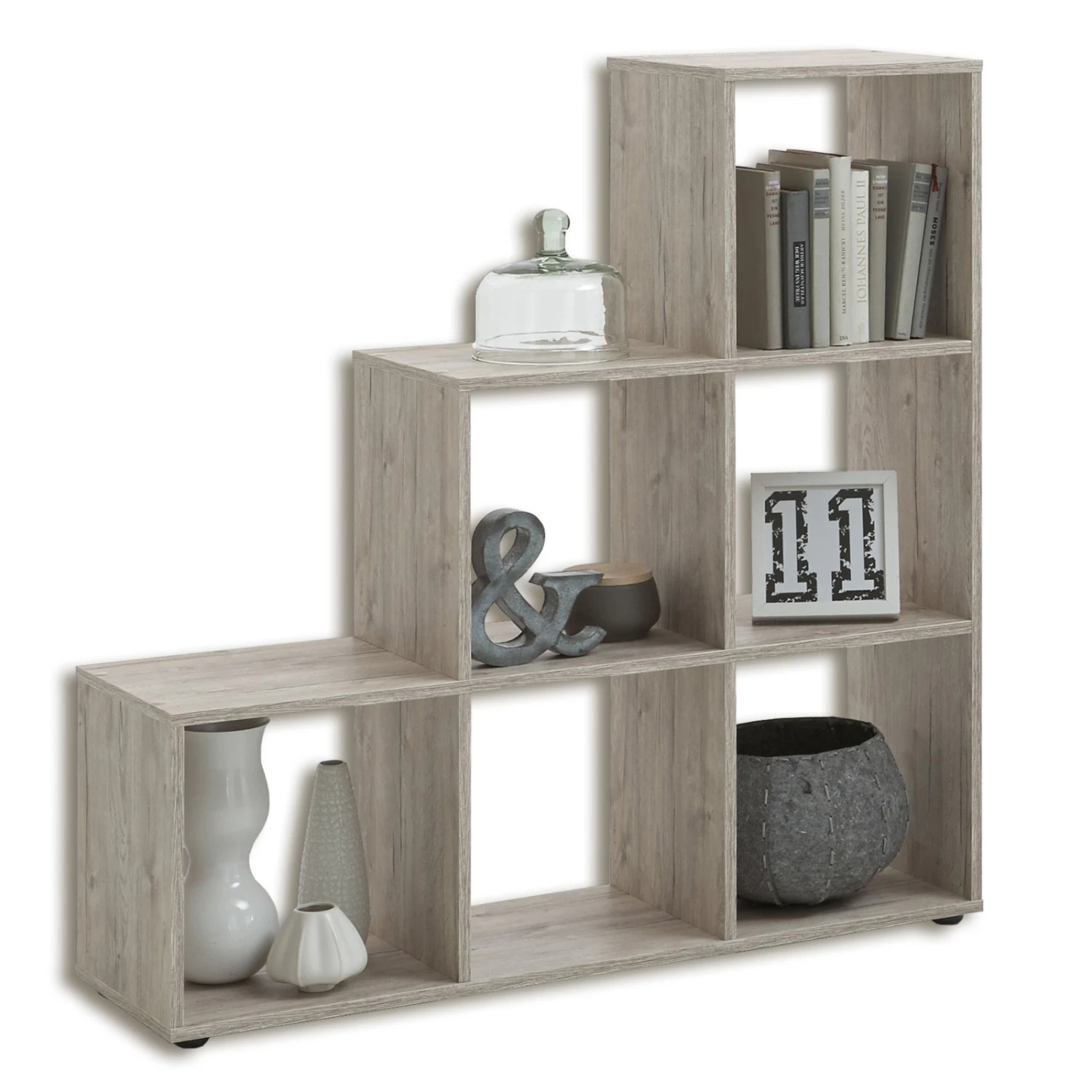 Raumteiler - Sandeiche - 6 Fächer 3 Raumteiler - Sandeiche - 6 Fächer