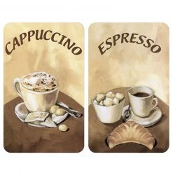 WENKO 2er-Set Glasschneideplatte KAFFEE