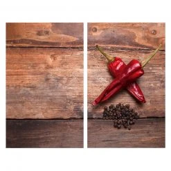 2er-Set Glasabdeckplatten - bunt - Pepper