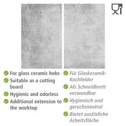 2er-Set Glasabdeckplatten - grau - Beton -Deutschland Haushalt Verkaufs-Shop 0277004021 03 1600Wx1600H