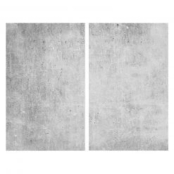 2er-Set Glasabdeckplatten - grau - Beton