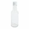 Glasflasche - mit Metalldeckel - weiß - 200 ml