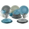 24-teiliges Kombiservice - grau-aqua-beige -Deutschland Haushalt Verkaufs-Shop 0521001000 1600Wx1600H