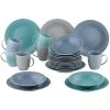 24-teiliges Kombiservice - grau-türkis-blau -Deutschland Haushalt Verkaufs-Shop 0521001100 1600Wx1600H