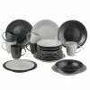 24-teiliges Kombiservice - schwarz-grau -Deutschland Haushalt Verkaufs-Shop 0521001300 1600Wx1600H
