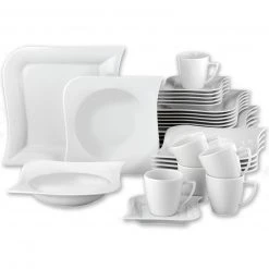 Porzellan Service - weiß - 30-teilig