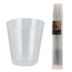 50 Einweg-Schnapsgläser - klar - Kunsttoff