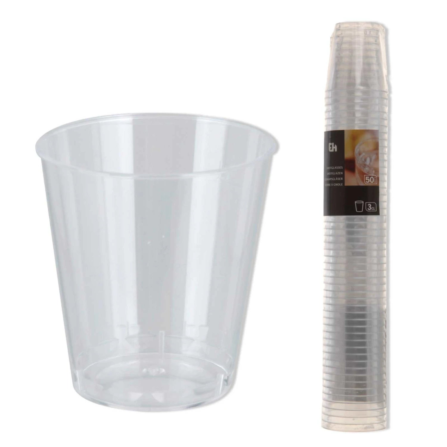 50 Einweg-Schnapsgläser - klar - Kunsttoff 3 50 Einweg-Schnapsgläser - klar - Kunsttoff