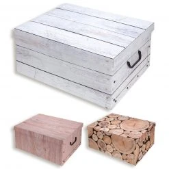 Aufbewahrungsbox - Holzdekor - keine Farbauswahl