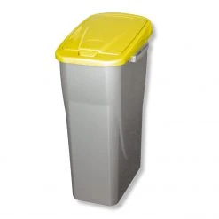 Mülleimer - silber-gelb - 25 Liter