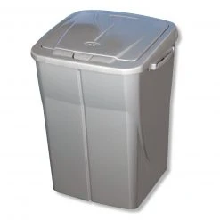 Mülleimer - silber - 45 Liter