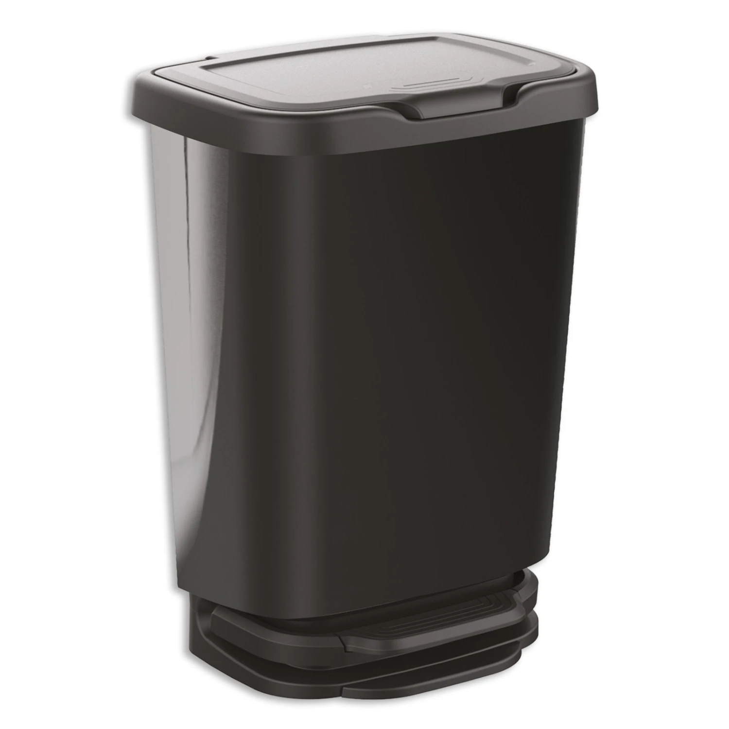 Mülleimer - Metalloptik-schwarz - 20 Liter 3 Mülleimer - Metalloptik-schwarz - 20 Liter