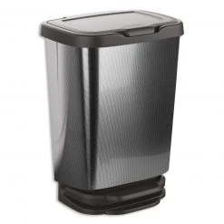 Mülleimer - Metalloptik-carbone - 20 Liter