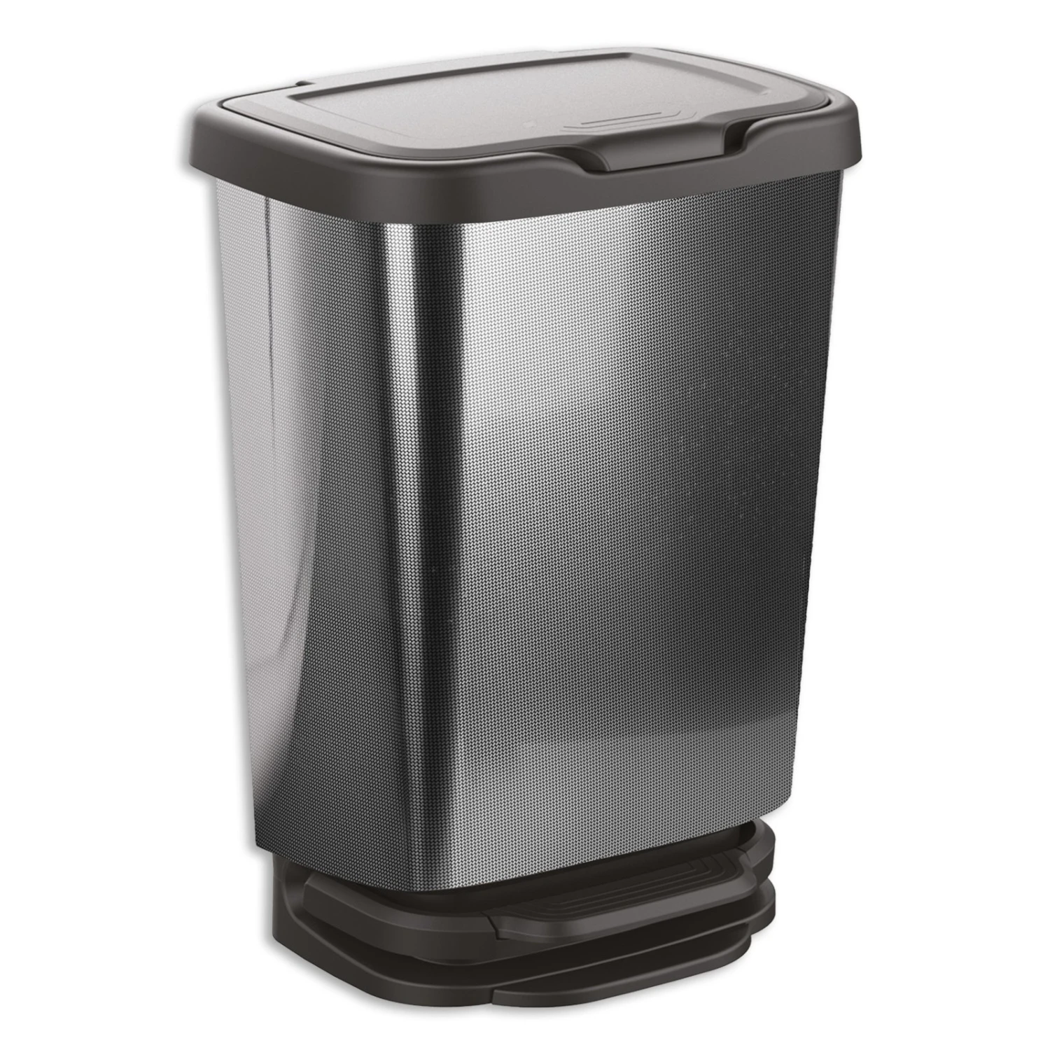 Mülleimer - Metalloptik-carbone - 20 Liter 3 Mülleimer - Metalloptik-carbone - 20 Liter