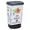Treteimer - schwarz-weiß - Italian Food - 40 Liter