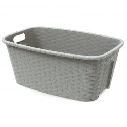 Wäschekorb - silbergrau - 35 Liter