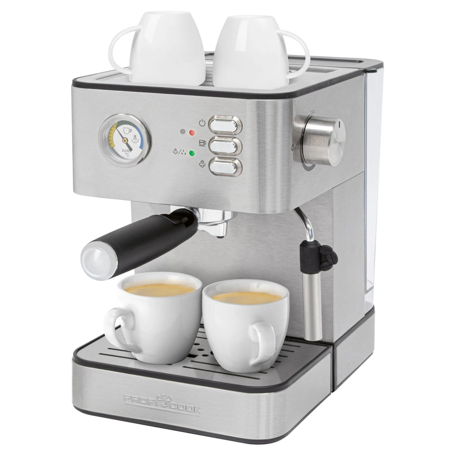 Espressoautomat - Edelstahl-schwarz - 1,8 Liter 4 Espressoautomat - Edelstahl-schwarz - 1,8 Liter – Bild 2