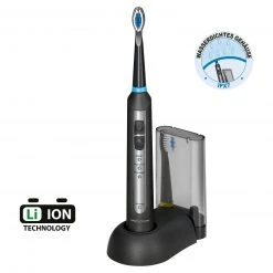 Akku-Zahnbürste - schwarz-Chrom - Kunststoff -Deutschland Haushalt Verkaufs-Shop 1013010400 03 1600Wx1600H