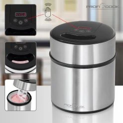 Eismaschine - Edelstahl-schwarz - 1,5 Liter -Deutschland Haushalt Verkaufs-Shop 1013013400 04 1600Wx1600H