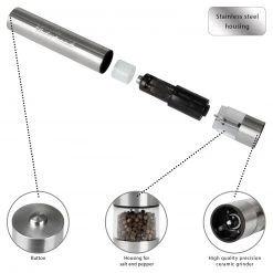 Pfeffer & Salzmühle - Edelstahl - elektrisch -Deutschland Haushalt Verkaufs-Shop 1013013800 04 1600Wx1600H