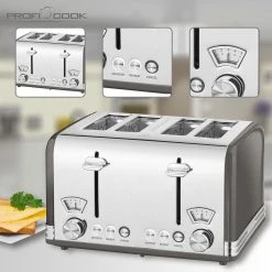 4 Scheiben-Toaster - Edelstahl - Vintage-Look -Deutschland Haushalt Verkaufs-Shop 1013016000 08 1600Wx1600H