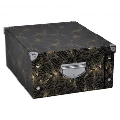 Aufbewahrungsbox - gold-schwarz - Größe L