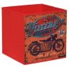 homara Aufbewahrungsbox - Motorrad - rot-bunt - 32x32 cm
