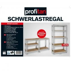 profitan Schwerlastregal - 5 Böden - 180 cm hoch 8 profitan Schwerlastregal - 5 Böden - 180 cm hoch -Deutschland Haushalt Verkaufs-Shop 1015027900 03 1600Wx1600H