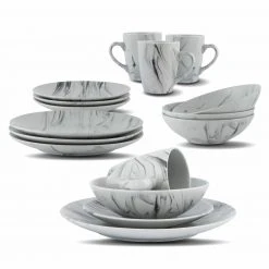 Tafelservice - marmor - 16-teilig