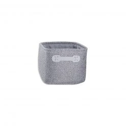 Aufbewahrungsbox - grau - Jute - Größe S