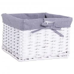 Korb - weiß - Weide