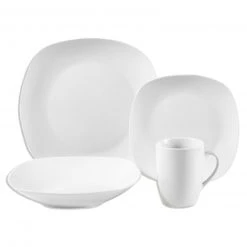 CleverPick Porzellanservice - weiß - abgerundet - 16-teilig