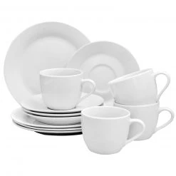 CleverPick 12-teiliges Kaffeeset - weiß - Porzellan