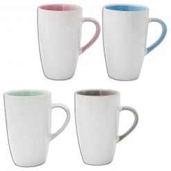 Kaffeebecher - sortierte Farben im Inneren - 430 ml