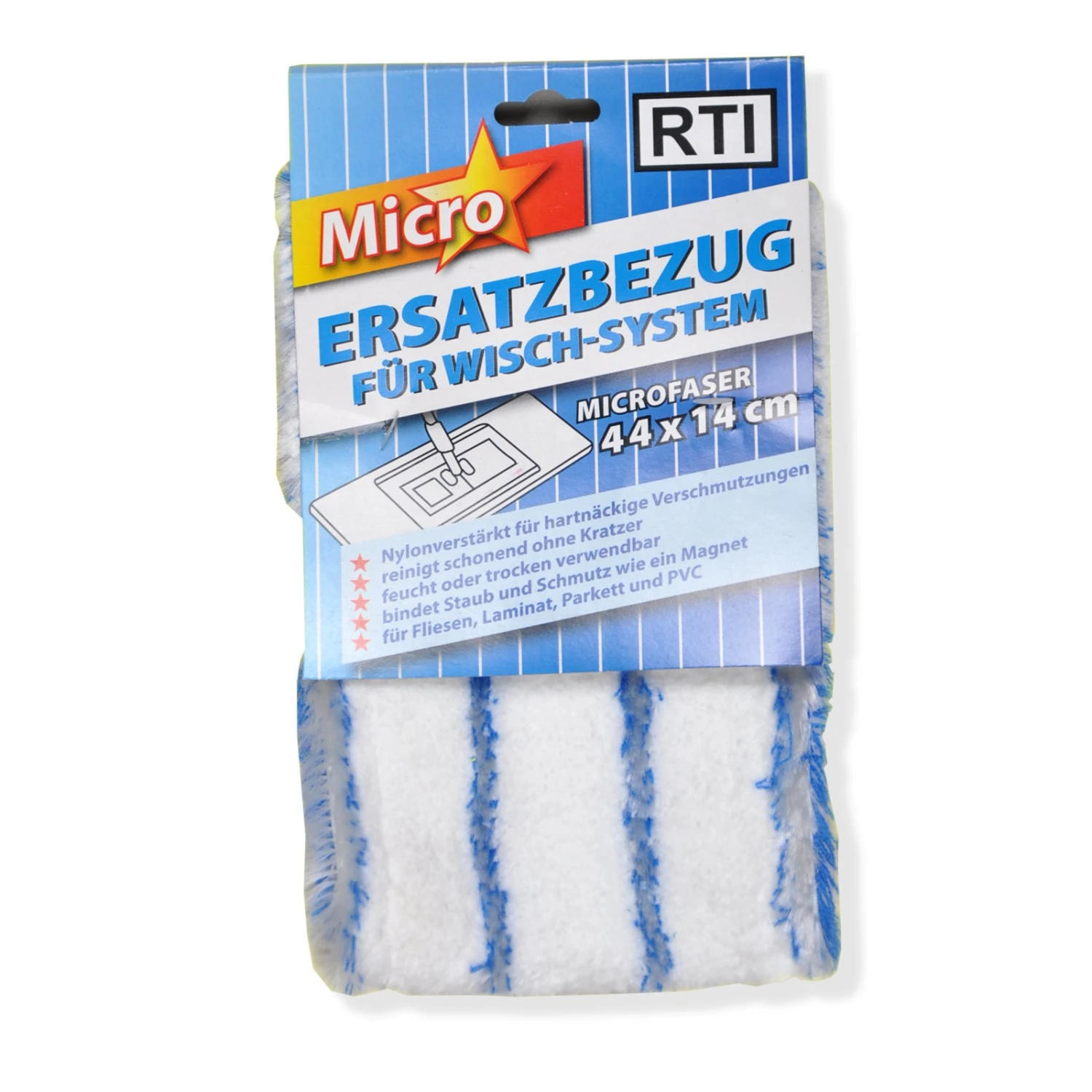 Wischsystem-Ersatzbezug - blau-weiß - Microfaser 3 Wischsystem-Ersatzbezug - blau-weiß - Microfaser