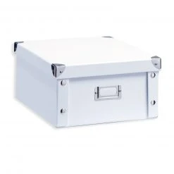Aufbewahrungsbox - weiß - Pappe - Größe S