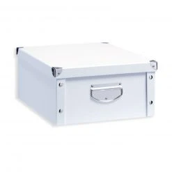 Aufbewahrungsbox - weiß - Pappe - Größe M