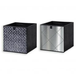 Aufbewahrungsbox - faltbar - sortierte Metalldekore