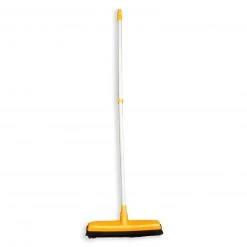 Gummi-Besen - orange-weiß - 127 cm