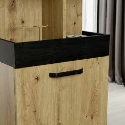 Hausbar - Artisan Eiche - Schwarzeiche - auf Rollen -Deutschland Haushalt Verkaufs-Shop 1023075000 05 1600Wx1600H