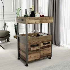 Hausbar - Old Wood Vintage - Betonoptik - auf Rollen 13 Hausbar - Old Wood Vintage - Betonoptik - auf Rollen -Deutschland Haushalt Verkaufs-Shop 1023075100 03 1600Wx1600H