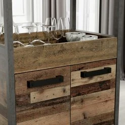 Hausbar - Old Wood Vintage - Betonoptik - auf Rollen 14 Hausbar - Old Wood Vintage - Betonoptik - auf Rollen -Deutschland Haushalt Verkaufs-Shop 1023075100 04 1600Wx1600H