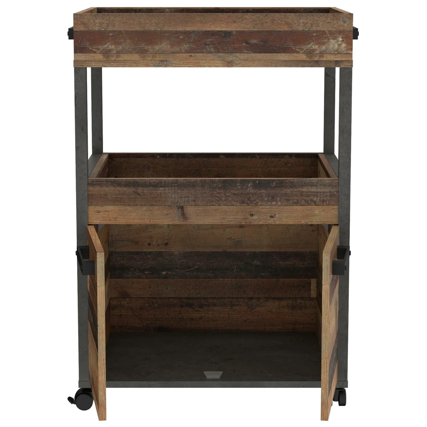 Hausbar - Old Wood Vintage - Betonoptik - auf Rollen 7 Hausbar - Old Wood Vintage - Betonoptik - auf Rollen – Bild 6