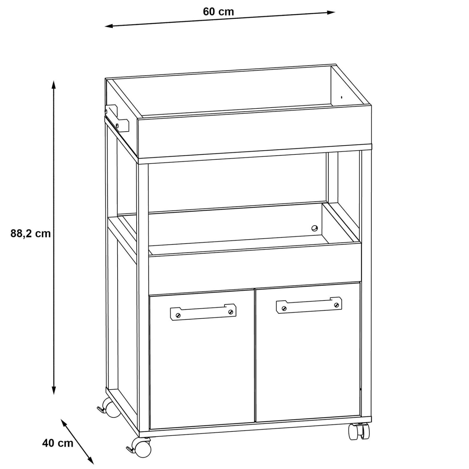 Hausbar - Old Wood Vintage - Betonoptik - auf Rollen 9 Hausbar - Old Wood Vintage - Betonoptik - auf Rollen – Bild 8