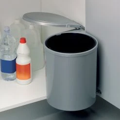 Einbau-Mülleimer - grau - Kunststoff - 13 Liter