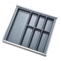Besteckeinsatz - silber - 7 Fächer - 49,4 cm breit