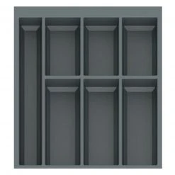 Besteckeinsatz - silber - 7 Fächer - 39,4 cm breit