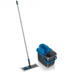 LEIFHEIT Set Combi Clean - grau-blau - Wischmop und Eimer