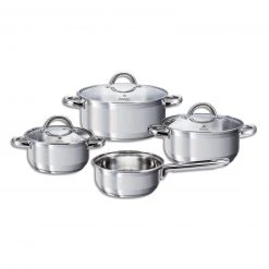 Topfset - Edelstahl - alle Herdarten - 7-teilig